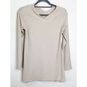 Soft Surroundings Double V Timely Tee Pima Cotton Women's Size XS Petite